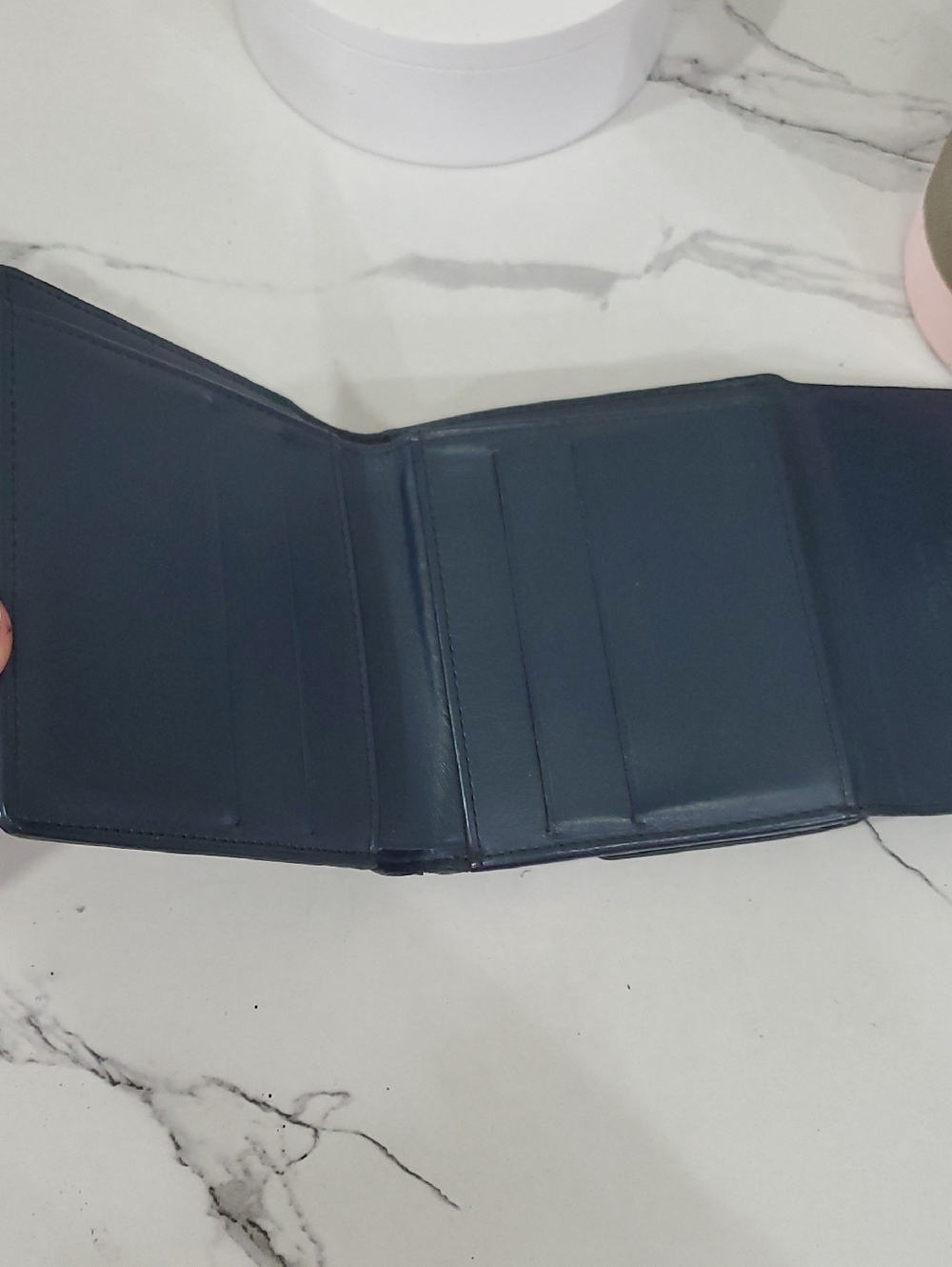🇨🇵Louis Vuitton Charcoal Gray Matte Monogram Vernis Elise Trifold Wallet - Picture 9 of 16